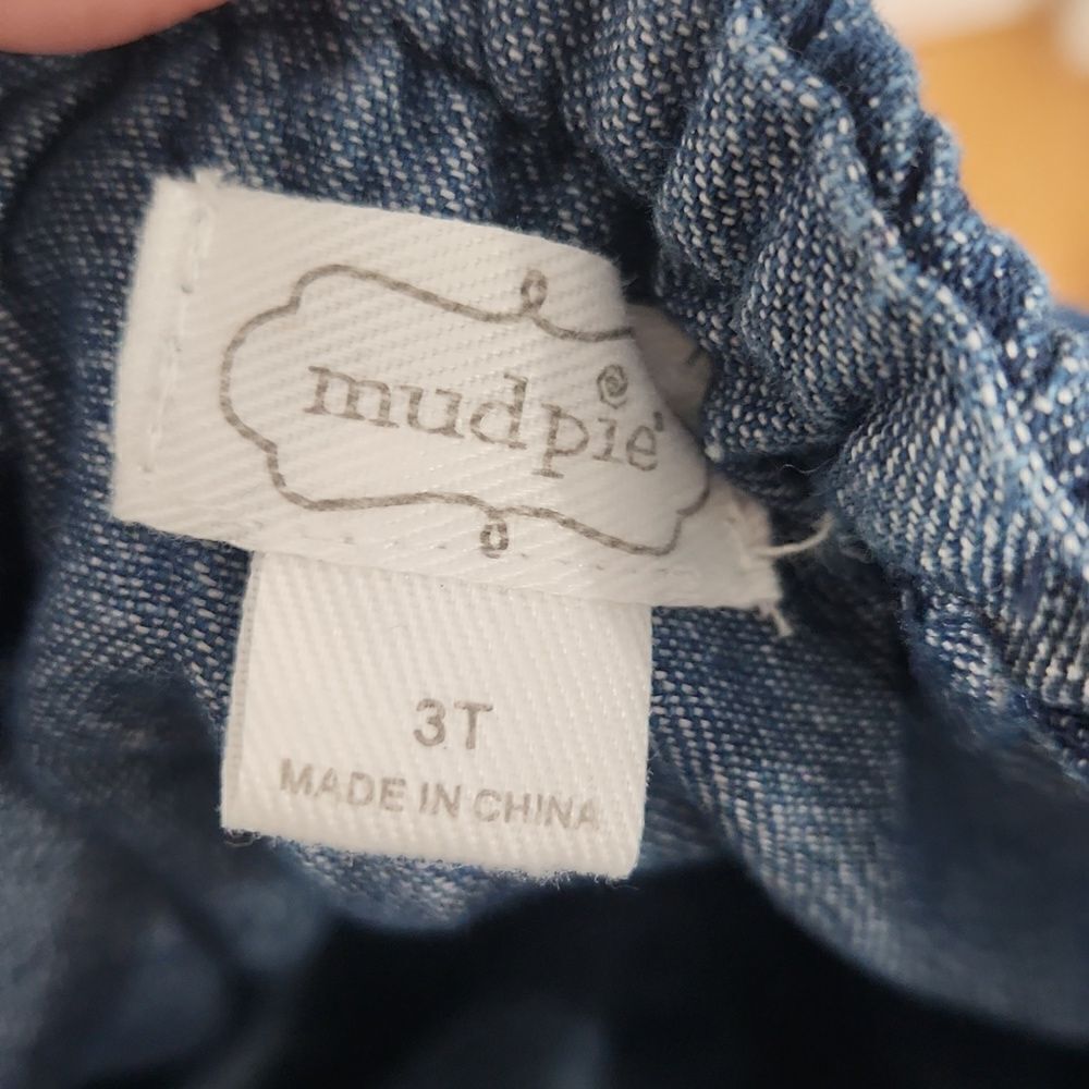 mud pie denim romper 3T - Picture 2 of 2